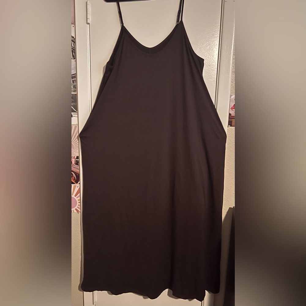 Brown spaghetti strap dress